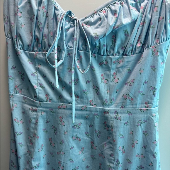 House of CB 'Carina' Blue Floral Bustier Midi Dress - Picture 4 of 6